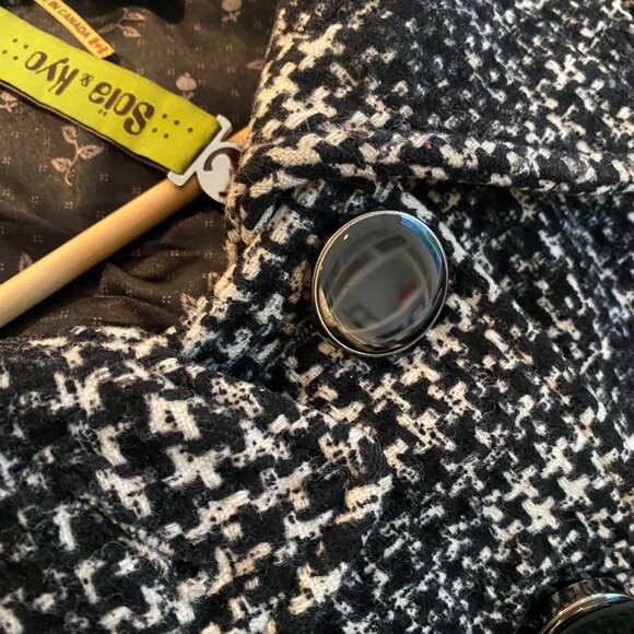 SOIA & KYO Wool Houndstooth Coat - Picture 4 of 11
